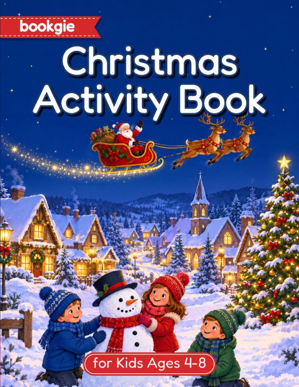 Christmas Activity Book for Kids Ages 4-8 — front cover