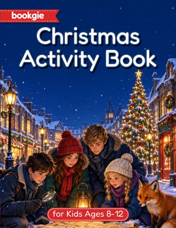Christmas Activity Book for Kids Ages 8-12 — front cover
