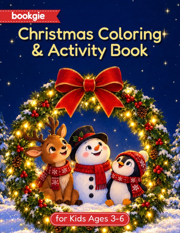 Christmas Coloring and Activity Book for Kids Ages 3-6 — front cover