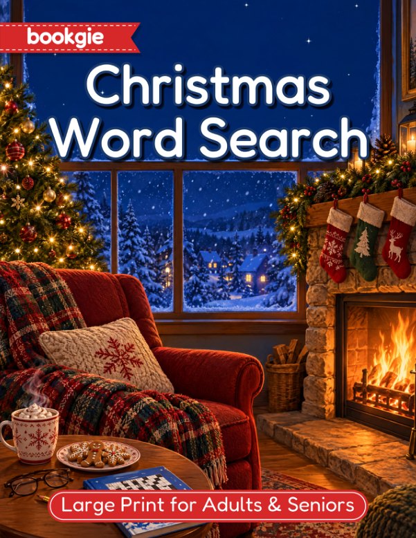 Large Print Christmas Word Search for Adults and Seniors — front cover